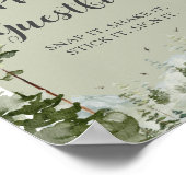 Oh Boy Pine Forest Baby shower Fotogastenboek Poster (Hoek)