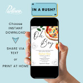 Oh Boy Pizza Pacifiers Italiaans Baby shower Kaart