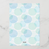 Oh Boy Polka Dots Baby shower Folie Uitnodiging (Achterkant)