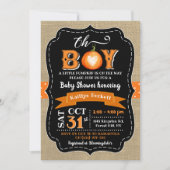 "Oh Boy" pompoenBaby shower Kaart (Voorkant)