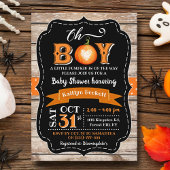 "Oh Boy" pompoenBaby shower Kaart