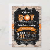 "Oh Boy" pompoenBaby shower Kaart (Voorkant)