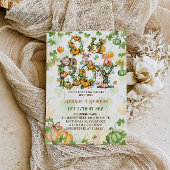 Oh Boy Pumpkin & Woodland Animals Herfst Baby show Kaart