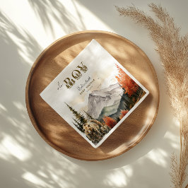 Oh Boy Rustic Autumn Woodland Beer Baby shower Servet