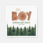 Oh Boy - Rustic Boy Woodland Baby shower Servet (Voorkant)