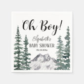 Oh Boy Rustic Mountains Baby shower Servet (Voorkant)
