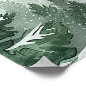 Oh Boy Rustic Pine Forest Baby shower Welkomstbord Poster (Hoek)