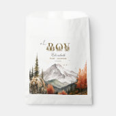 Oh Boy Rustic Woodland Beer Mountain Baby shower Bedankzakje (Voorkant)