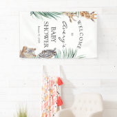 Oh Boy Safari Animals Banner Welkom Sign Banner (Insitu)