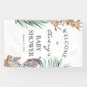 Oh Boy Safari Animals Banner Welkom Sign Banner (Horizontaal)