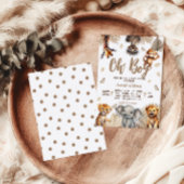 Oh Boy Safari Animals Boho Baby shower Kaart