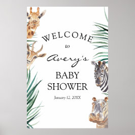 Oh Boy Safari Animals Welkomstteken Poster