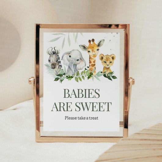 Oh Boy Safari Baby shower Baby's zijn lief Poster