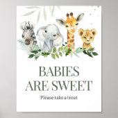Oh Boy Safari Baby shower Baby's zijn lief Poster (Voorkant)