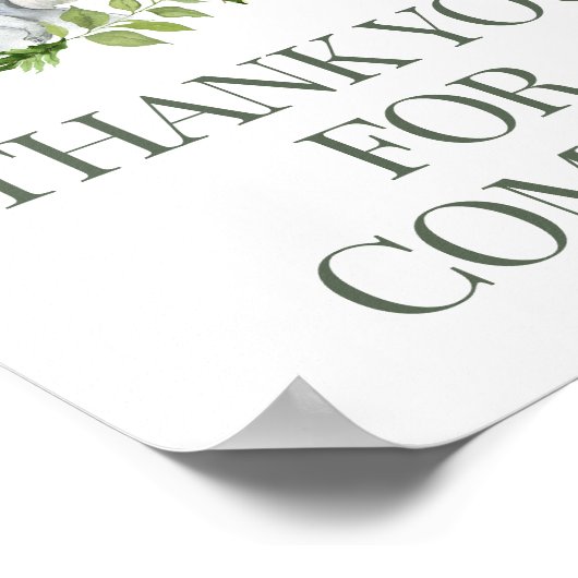 Oh Boy Safari Baby shower Bedankt voor uw komst Poster (Hoek)