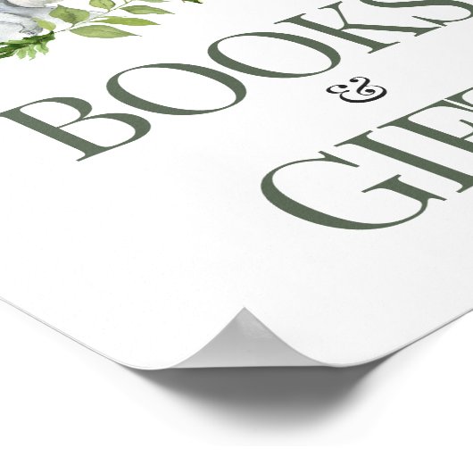 Oh Boy Safari Baby shower Boeken en geschenken Poster (Hoek)