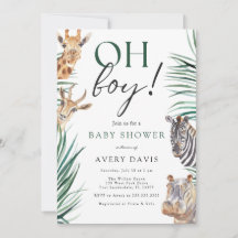 Oh Boy Safari Baby shower Dieren