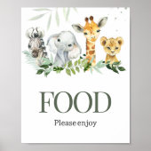 Oh Boy Safari Baby shower eten Poster (Voorkant)