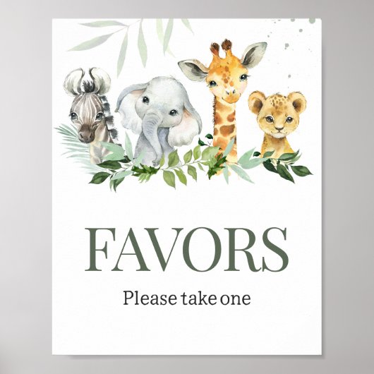 Oh Boy Safari Baby shower gunsten Poster (Voorkant)