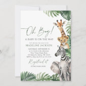 Oh Boy Safari Baby shower Kaart (Voorkant)