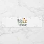 Oh Boy Safari Baby shower Waterfles Etiket (Enkel label)