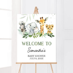 Oh Boy Safari Baby shower Welkom Poster