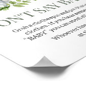 Oh Boy Safari Baby shower zeg geen Baby Poster (Hoek)