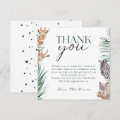 Oh Boy Safari Dieren Baby shower Dank u wel! (Voorkant / Achterkant)
