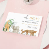 Oh Boy Safari Dieren Oerwoud Baby shower Kaart