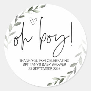 Oh Boy Schattige Baby shower Party Favor Mam To Be Ronde Sticker