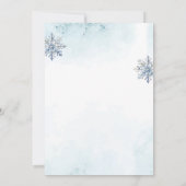 Oh Boy Schattige Blue Deer Snowflake Baby Boy Show Kaart (Achterkant)