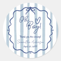 Oh Boy Schattige Modern Dusty Blue Baby shower Sti