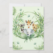 Oh Boy Schattige Safari Animals Baby shower Kaart (Achterkant)