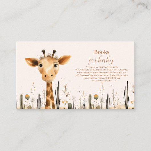 Oh Boy Schattige Safari Dierengroen Boeken voor Ba Informatiekaartje (Voorkant)