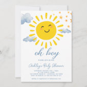 Oh Boy Schattige Sunshine Baby shower Kaart (Voorkant)