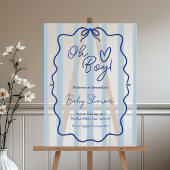 Oh Boy Schattige Whimsical Blue Baby shower Froste Acryl Bord