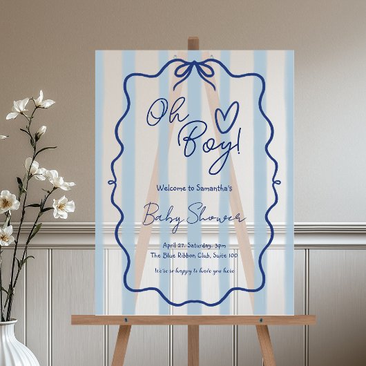 Oh Boy Schattige Whimsical Blue Baby shower Froste Acryl Bord
