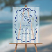 Oh Boy Schattige Whimsical Blue Baby shower Froste Acryl Bord