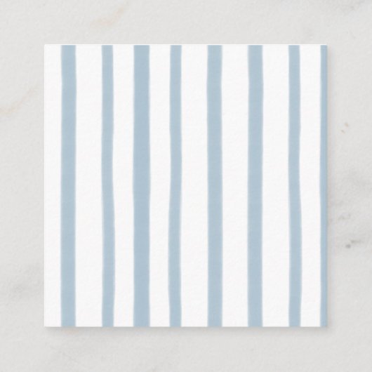 Oh Boy Schattige Whimsical Blue Stripes Baby showe Informatiekaartje (Achterkant)