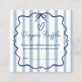 Oh Boy Schattige Whimsical Blue Stripes Baby showe Informatiekaartje (Voorkant)