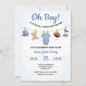 Oh Boy Sports Baby Shower Kaart (Voorkant)