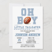Oh Boy Sports Minimalistisch Football Baby shower Kaart (Voorkant)