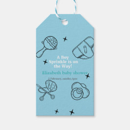 Oh Boy Sprinkle Het is een Boy Baby shower Cadeaulabel