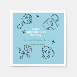 Oh Boy Sprinkle Het is een Boy Baby shower Servet