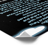 Oh Boy Starry Space Baby shower Late Night Luier Poster (Hoek)