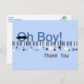 Oh Boy Stippen and Stripes Dank U Briefkaart (Voorkant / Achterkant)