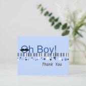 Oh Boy Stippen and Stripes Dank U Briefkaart (Staand voorkant)