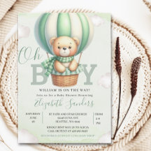 Oh Boy,  Teddy Bear Baby Shower Boy