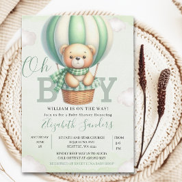 Oh Boy, Teddy Bear Baby Shower Boy Kaart