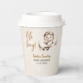 Oh Boy, Teddy Bear Baby shower boy Papieren Bekers (Achterkant)